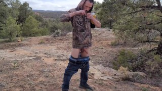 OUTDOOR CUM! – Using a toy and shooting a load